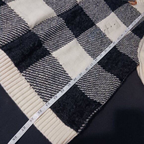NEW Weatherproof Vintage Buffalo Check Crew Neck Sweater in Whitecap Size L - Picture 13 of 13